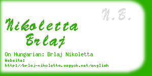 nikoletta brlaj business card